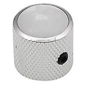 1 BOUTON DOME NICKEL TOP WHITE PEARL 6mm