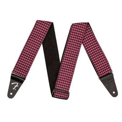 COURROIE FENDER JACQUARD HOUNDSTOOTH ROSE