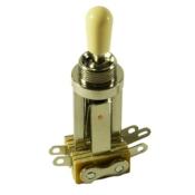 SELECTEUR TOGGLE 3P LONG DROIT CENTRALAB US NICKEL