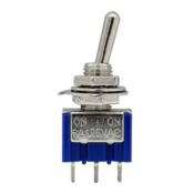 MINI SWITCH ON/OFF/ON TIGE RONDE CHROME