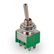 MINI SWITCH ON/OFF/ON 6 POLES TIGE LONGUE CHROME MEC