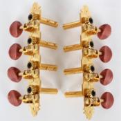 MECANIQUES MANDOLINE DOREES BOUTONS AMBRE (23mm)