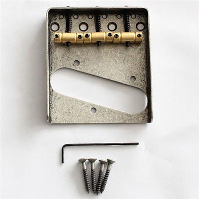 CHEVALET TELE VINTAGE ANTIQUE SILVER 3 PONTETS GROOVED