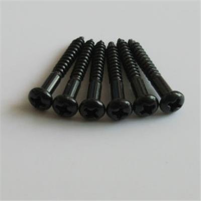 6 VIS CHEVALET GUITARE NOIRES TETE RONDE 27x3.5mm