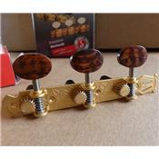 SCHALLER LYRA GRANDTUNE CLASSIC SATIN GOLD SNAKEWOOD AXES NOIRS