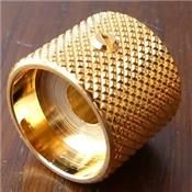 1 BOUTON DOME ALUMINIUM DORE SCHALLER