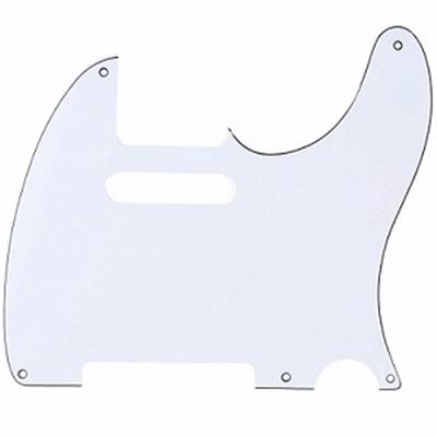 PICKGUARD TELE '52 BLANC 3 PLIS 5 TROUS