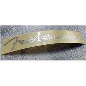 LOGO FENDER STRATOCASTER AUTOCOLLANT ARGENT