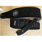COURROIE GUITARE BULLFIGHTER CUIR DE SUEDE NOIRE