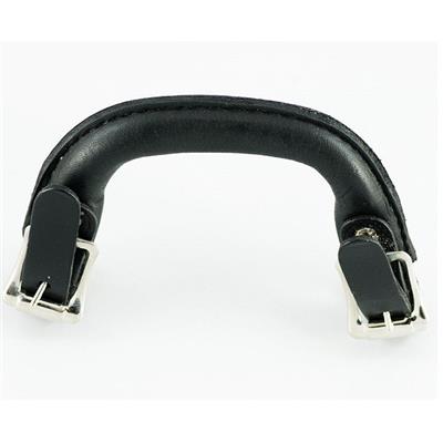 POIGNEE CUIR NOIRE AVEC BOUCLES POUR ETUI