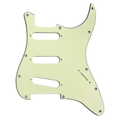 PICKGUARD SSS STRAT MINT GREEN SANS PERCAGE POTENTIOMETRES