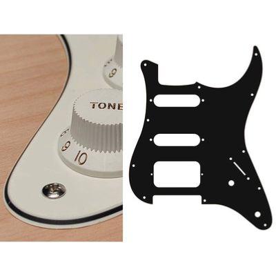 PICKGUARD STRAT SSH VINTAGE WHITE 2 POTS HUMBUCKER SANS CAPOT