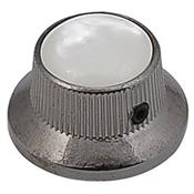 1 BOUTON STRAT METAL COSMO BLACK TOP PEARLOID 6mm