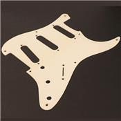 PICKGUARD SSS 8 TROUS RELIC AGED WHITE 1 PLI
