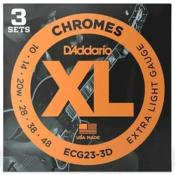 3 JEUX DE CORDES JAZZ FILE PLAT 10-48 D'ADDARIO ECG23