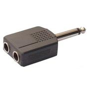 ADAPTATEUR 2 JACKS 6.35/1 JACK MONO 6.35