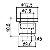 1 FERRULE TELECASTER BASSE DOREE GOTOH 12,5x9,6x10,5mm
