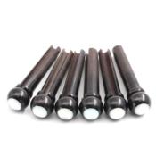 6 CHEVILLES GUITARE BOIS EBENE POINT NACRE 5mm