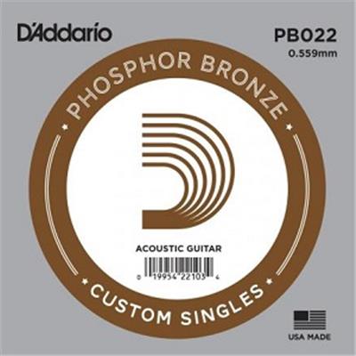 5 CORDES A L'UNITE D'ADDARIO FILEES PHOSPHOR BRONZE GAUGE 22