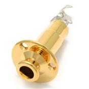 GOLD STEREO ENDPIN JACK WITH FLANGE TAKAMINE STYLE