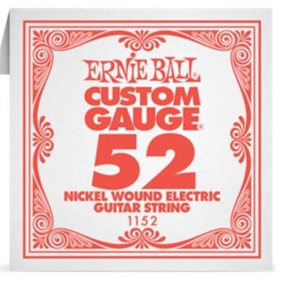 6 CORDES A L'UNITE ERNIE BALL SLINKY GAUGE 52 CORDE FILEE