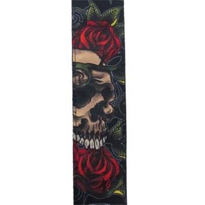 COURROIE GUITARE OU BASSE TISSU FIRE&STONE TATTOO SKULLS ROSES