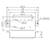BASE HUMBUCKER PAF PETIT NICKEL/SILVER 49.2mm/15mm