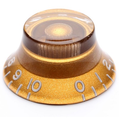 1 Gold Guitar Bell Knob Inch size