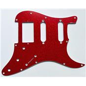 PICKGUARD STRAT SSH ROUGE PAILLETE HUMBUCKER AVEC CAPOT