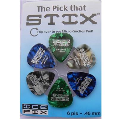 BLISTER DE 6 MEDIATORS ICE PIX SUCCION 0.46mm