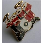PIN'S EPINGLETTE BATTERIE ROUGE