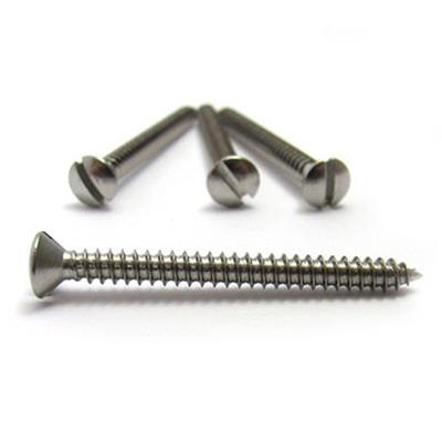 4 neck plate mounting screws Nickel slotted heads