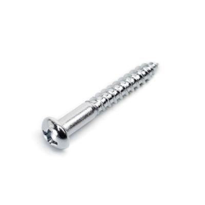 6 VIS CHEVALET GUITARE CHROME TETE RONDE 25x3.5mm