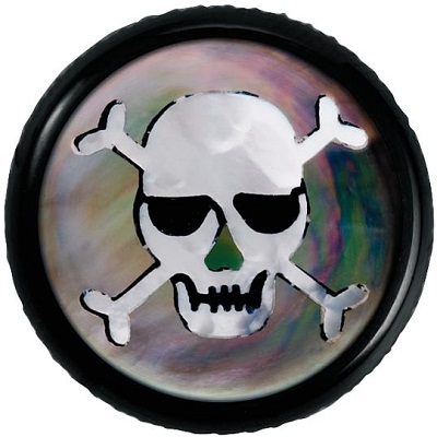 1 BOUTON DOME ROUND WARWICK NOIR SKULL