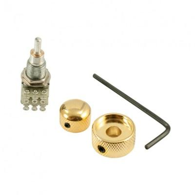 POTENTIOMETRE CONCENTRIQUE A25K AVEC BOUTON DORE