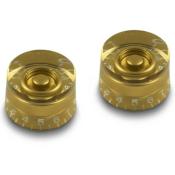 2 BOUTONS LOUPE DORES HAUT GIBSON 1950-52 US