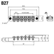 CHEVALET A ROULEAUX TUNOMATIC ANTIQUE BRASS + GROS RIVETS
