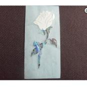 AUTOCOLLANT ROSE BLANCHE MOP ET ABALONE