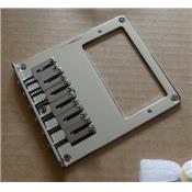 CHEVALET TELE HUMBUCKER CHROME 6 PONTETS ACIER 10.8mm