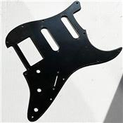 HSS Stratocaster® Black 1 Ply 11 Hole Pickguard (H with cover)