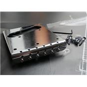 CHEVALET TELE MODERNE CHROME 6 PONTETS PLEINS 54mm