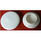 PAIRE DE PROTECTION/HABILLAGE EMBOUTS POUR BATON MAJORETTE BLANC