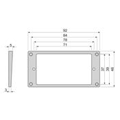 1 CONTOUR HUMBUCKER NOIR PLAT SLANTED MANCHE TYPE ASIATIQUE