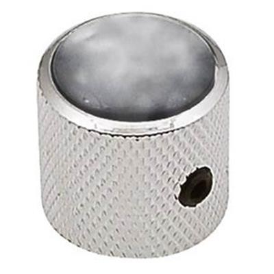 1 BOUTON DOME NICKEL TOP BLACK PEARL 6mm