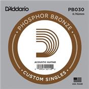 5 CORDES A L'UNITE D'ADDARIO FILEES PHOSPHOR BRONZE GAUGE 30