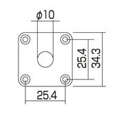EMBASE JACK LES PAUL GOTOH JCB-4 NICKEL + VIS