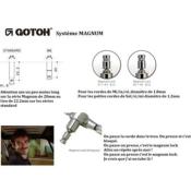 MECANIQUES 3x3 GOTOH SG381-MG A BLOCAGE NOIRES BOUTONS TULIPE