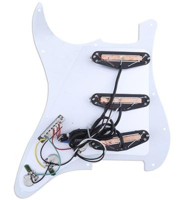 PICKGUARD STRAT SSS STACKED BLANC PRE-ASSEMBLE