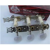 CLASSICAL GUITAR MACHINE HEADS FIRE&STONE LYRE CHROME OVAL SHAFTS