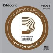 5 CORDES A L'UNITE D'ADDARIO FILEES PHOSPHOR BRONZE GAUGE 35